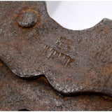 Antique BIG 4.25" IRON PADLOCK Unbranded/Unusual "41 PACK"? Treasure Chest JAIL