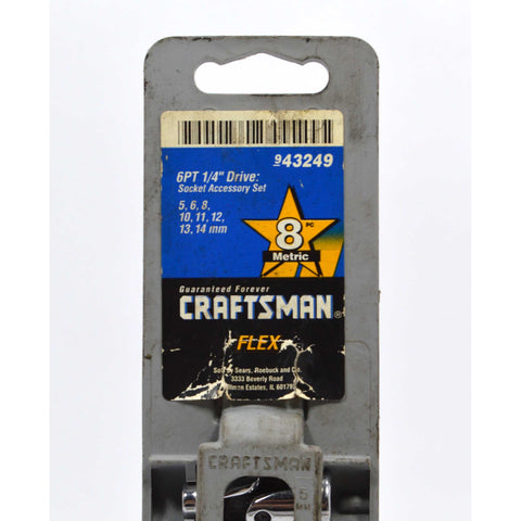 Briefly Used CRAFTSMAN "FLEX" SOCKET SET of 8 Metric 6PT #9-43249 SWIVEL SOCKETS