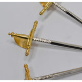 Vintage MINIATURE "TOLEDO" SWORD Lot of 6 Mini COCKTAIL TOOTHPICK SWORDS 2-Types
