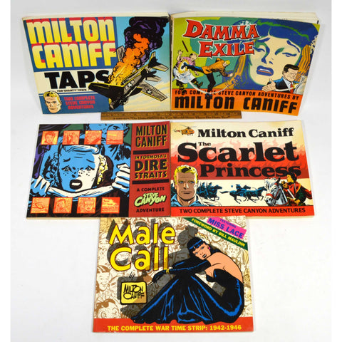 Reprint COMIC BOOK Lot of 5 MILTON CANIFF PAPERBACKS Male Call SCARLET PRINCESS+