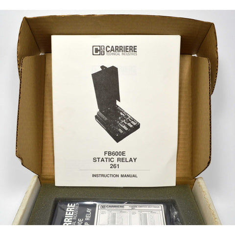 New in Box! CARRIERE STATIC RELAY No. FB600E True RMS Complete w/ Instructions!