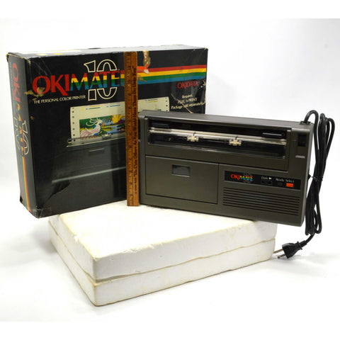 Vintage OKIMATE 10 "THE PERSONAL COLOR PRINTER" Original Box POWERS ON *Untested