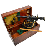 Antique "DIRECTOR No. 5" TRANSIT by E.R WATTS & SON c1917" #4558 in DOVETAIL BOX