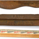 Antique CAST IRON COBBLER'S ANVIL SET Embossed Stand + 3 SHOES "PAT DEC 23 1890"