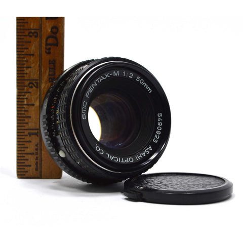 Looks Good "SMC PENTAX-M" CAMERA LENS 1:2, 50mm *K-MOUNT* by ASAHI OPTICAL CO.