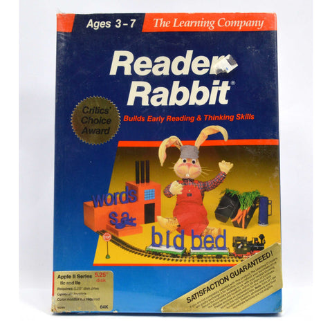 Sealed APPLE II "READER RABBIT" Educational Computer Game AGES 3-7 New 5.25 DISK