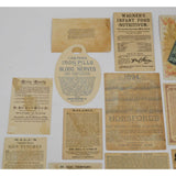 Antique Advertising TRADE CARD Lot of 21 QUACK CURES/MEDICINE Browns CARTERS ++!