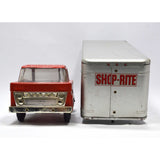 Vintage SHOP-RITE TRACTOR TRAILER TRUCK Pressed Steel GROCERY STORE SEMI + Box!!