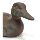 Vintage HEAVY BRASS DUCK DOORSTOP 11", 4 lbs. Unbranded DECORATIVE BIRD Patina!