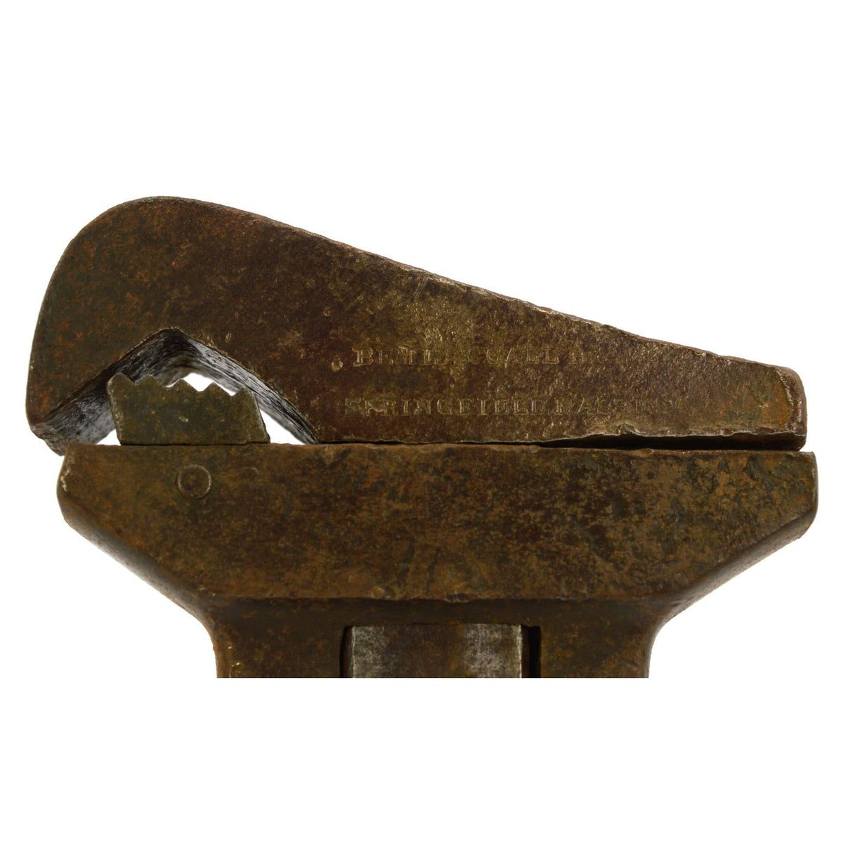 Clé à Molette Vintage Pour Tuyaux (Pipe Wrench) - Ouverture De Mâchoire 2.5", Manche Bois 6", Patine D'origine
