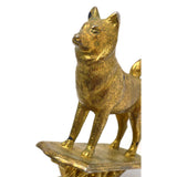 Vintage BRASS DOG FINIAL/ORNAMENT by GLADYS BROWN for DODGE MFG. CO, NJ "1950-1"