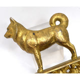 Vintage BRASS DOG FINIAL/ORNAMENT by GLADYS BROWN for DODGE MFG. CO, NJ "1950-1"