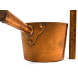 Antique SIGNED COPPER POT "BRAMHALL DEANE CO." 1 Gallon STEM & WOOD HANDLE Rare