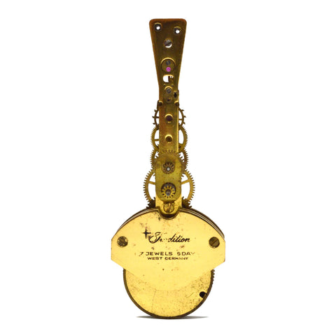 Vintage SALVAGED CLOCK MOVEMENT "Tradition 7 Jewels" by J. KAISER of W. GERMANY