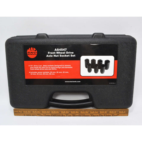 Excellent! MAC TOOLS "FRONT WHEEL DRIVE AXLE NUT SOCKET SET" #AS4547 1/2" Drive