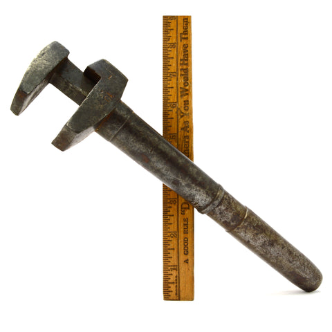 Antique NUT WRENCH-HAMMER COMBO TOOL by J. RICE & CO. Unusual SCREW-ADJUST Rare!