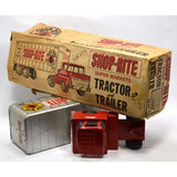 Vintage SHOP-RITE TRACTOR TRAILER TRUCK Pressed Steel GROCERY STORE SEMI + Box!!