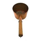 Antique SIGNED COPPER POT "BRAMHALL DEANE CO." 1 Gallon STEM & WOOD HANDLE Rare