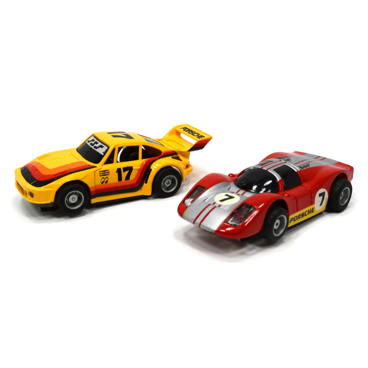 Vintage TYCO SLOT CARS Lot of 2 HO PORSCHE RACE CARS 935 #17 & 908