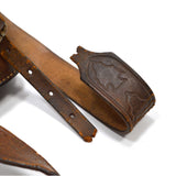 Vintage HAND-TOOLED LEATHER BACK-QUIVER + 8 ARROWS Deer/Buck & Eagle FRED BEAR?