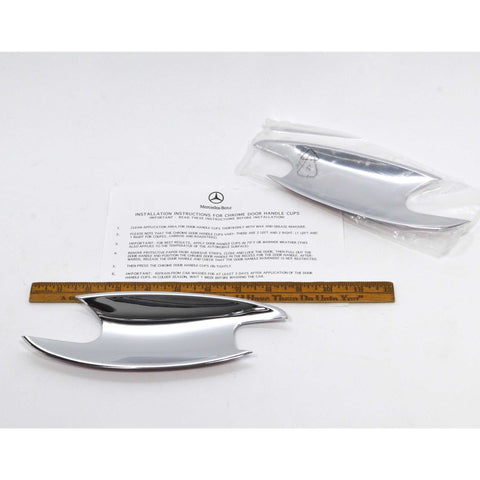 New MERCEDES "2-PIECE CHROME DOOR HANDLE CUP" #Q6720002 for C209 CL215 R230 C203