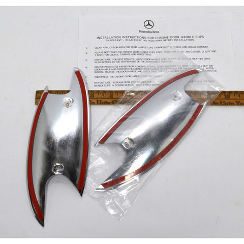 New MERCEDES "2-PIECE CHROME DOOR HANDLE CUP" #Q6720002 for C209 CL215 R230 C203