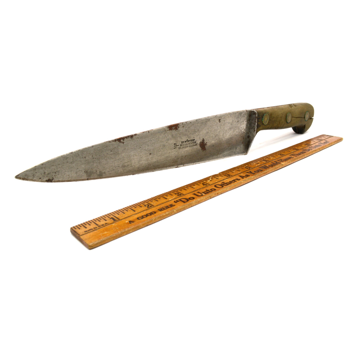Antique ED WUSTHOF #147-10 CHEF'S TRIDENT KNIFE Solingen, Germany