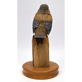 Hand-Carved FOLK ART BIRD STATUE Signed "#304 KEN LOWENSTINE 1989" Hand-Painted!