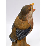 Hand-Carved FOLK ART BIRD STATUE Signed "#304 KEN LOWENSTINE 1989" Hand-Painted!
