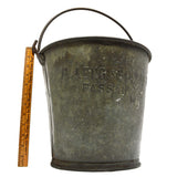 VTG/Antique GALVANIZED BUCKET-PAIL Embossed "N.J. ENG. & SUPPLY CO." Passaic, NJ