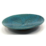 Ancient PERSIAN GLAZED POTTERY PLATE 6-13/16" Turkish TURQUOISE DISH c.12th-14th