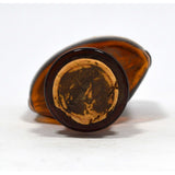 Vintage POISON BOTTLE 3-5/8" Amber LILLY DIAMOND ANTISEPTICS Paper Label + CORK!