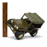 Vintage MINI TONKA TRUCK 'ARMY JEEP' w/ Original CANOPY c.1960 Old PRESSED STEEL