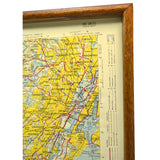 Vintage FRAMED 3D TOPOGRAPHICAL MAP Topo of NEWARK NJ, NY & PA by HUBBARD c.1969