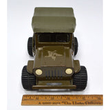 Vintage MINI TONKA TRUCK 'ARMY JEEP' w/ Original CANOPY c.1960 Old PRESSED STEEL