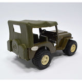 Vintage MINI TONKA TRUCK 'ARMY JEEP' w/ Original CANOPY c.1960 Old PRESSED STEEL