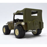 Vintage MINI TONKA TRUCK 'ARMY JEEP' w/ Original CANOPY c.1960 Old PRESSED STEEL