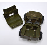 Vintage MINI TONKA TRUCK 'ARMY JEEP' w/ Original CANOPY c.1960 Old PRESSED STEEL