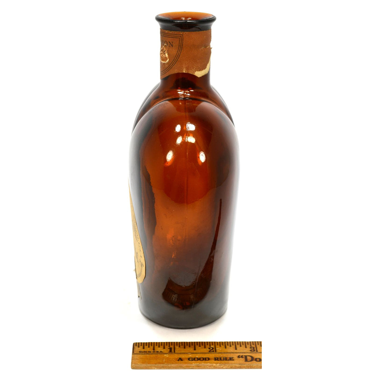 Vintage GLASS WINE BOTTLE Heart-Shaped PAUL MASSON RARE CREAM