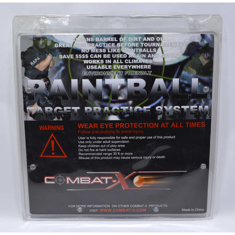 New! PAINTBALL PRACTICE TARGET by COMBAT-X for 0.68 Markers w/ 40-REUSABLE BALLS