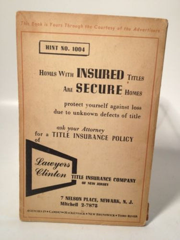 1003 Household Hints 1947 Advertising NJ!