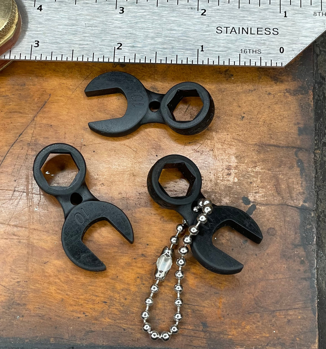 3D Printed 10mm Stubby Combination Wrench Keychain – Get A Grip & More