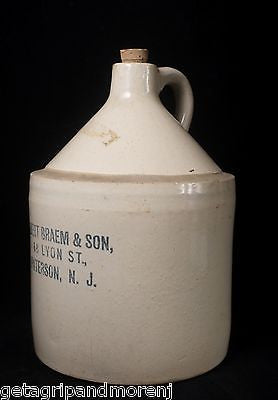 Albert Braem Stoneware Glazed Jug - Paterson, NJ