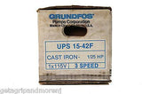 Grundfos UPS15-42F 3 Speed 1/25 HP Cast Iron Circulator Pump in box