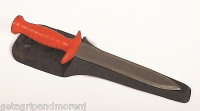 SEARS Dive Knife Stainless Steel + Sheath Similar To Gerber Mark 2 Vintage!