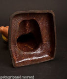 CAST IRON ML Corp Painted Yawning Child Girl Statue Door Stop Antique!