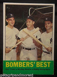 BOMBERS' BEST 1963 #173 Tom Tresh Mickey Mantle Bobby Richardson Card Near Mint!