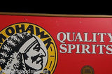 MOHAWK LIQUEURS Mancave Metal Sign Centennial Quality Spirits!