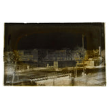 Antique PHOTO GLASS NEGATIVE 5"x8" JOHN ROYLE & SONS BUILDING c.1901 Train Yard