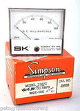 SIMPSON SK INC Meter Panel Mount 0-15 D. C. Milliamperes Gauge Vintage!